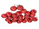 24Pcs Christmas Tree Ball 6cm Glittering Decoration Ornament for Home Party OfficeRed V1294-YM0523-3117210198812