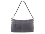 Pierre Cardin Womens Leather Perforated Cross-Body Bag with stud Detailing - Teal V563-PC-3344-TEAL