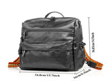 Black Fashionable Large-Capacity Women's Backpack - Waterproof, Durable, High-Quality PU Leather V1265-263-BLACK1