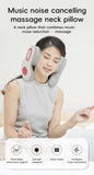 Smart 4-in-1 Travel Neck Pillow with ANC Headphones - Heated Vibration Massage & Bluetooth Audio V888-ELOSUNG41787
