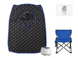 Devanti Portable Steam Sauna Tent 1-Min PoP Up 1000W 2L Steamer Home SPA Timer ST-SAU-2L-145-BK