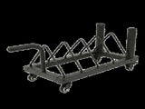 Centra Horizontal Bumper Plate Rack with Wheels Barbell Weight Storage Holder SP1093-BK-AU