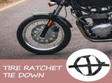 Motorcycle Tie Down Straps Black Ratchet Style for Stable Load and Scratch Protection V1192-AZ-W-32998