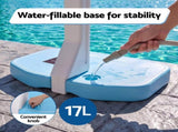 Everfit 2 in 1 Pool Basketball Hoop Volleyball Net Set Water Sports Game Combo Weighted Base Blue BAS-HOOP-120-POOL-BL