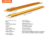 Pallet Fork Extensions, 2130 mm Length40 mm Width, Heavy Duty Steel Fork Extensions for Forklifts, V952-JZHCTYTS84IN89VTOV0