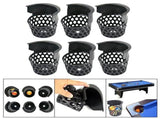 6 Pcs Pool Table Pockets Billiard Pockets Set Black Billiards Net Bag Entertainment Web Pockets V1369-AZ3-W-11595