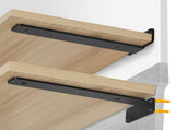 6 Pack Heavy Duty L Shelf Brackets 26.1 x 10 x 4.5cm Matte Black Steel Floating Shelf Brackets 5mm V767-VVR-SJZJGBZJYGHW8B1EKV0