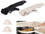 2PCS Removable Pot Handles Set, Universal Pan Handle Replacement with Anti-Scalding Clips, V1192-AZ-W-18295