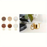304 Stainless Steel Silver Seasoning Jar 270ml Large Capacity with Visible Glass Lid, Dustproof & V1232-TWGTZ-001