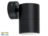 Tivah 5W 240V GU10 LED Tri Colour Single Fixed Wall Pillar Light, Black V1202-V1-HVLHV1127GU10T