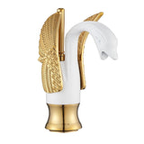 Swan-Shaped Bathroom Faucet Single-Handle Single-Hole Sink Faucet, Deck-Mounted, Short Model, V1107-113-02604-SLR-19CM