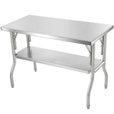 Commercial Worktable Workstation Folding Commercial Prep Table 1220x610 mm V952-CFGZT48X24YC00001V0