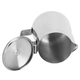 Milk Frothing Pitcher 304 Stainless Steel Milk Frother Coffee Cup with Cover for Home Coffee V1294-YM0714-3118210198512