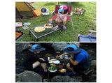 Folding Campfire Grill Heavy Duty Steel Grate Portable Over Fire Camping Grill for Outdoor Open V1294-YM0717-10146766