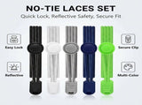 6 Pairs Elastic No Tie Shoelaces, Tieless Stretch Shoe Laces for Adults V1192-AZ-W-25207
