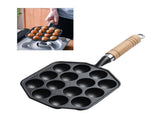 14 Hole Takoyaki Maker Grill Pan Cast Iron Nonstick Octopus Meat Balls Mould Baking Plate for Home V1294-YM0901-3118240108011