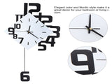 Nordic Style Wrought Iron Wall mounted Clock Hanging Wall Clock Living Room Bar V1294-YM0901-JY34064