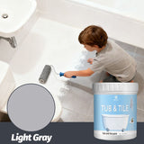 Tub & Tile Paint Waterproof, Non-Slip, Eco-Friendly for Ceramic Surfaces Ideal for Bathrooms, V1107-116-91006-LTG-500G