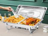 Alston 4.5LX2 Chafing Dish Set, Premium 410 Stainless Steel Buffet Warmer, Bain Marie Food Server XFYA-BW-2T