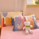 Lucky Heart-Shaped Bedding Set 3-Piece Bedding Heart Pattern Bedding Soft - Love - themed powder V1106-DSZ-BED2-001-LOV-220-240CM