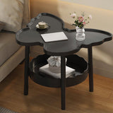 Butterfly Side Table 43x33x48cm 16.93x12.99x18.9in 2-Tier Multifunctional Coffee Table with Storage V1192-AZ-W-21709