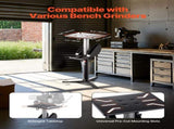 Bench Grinder Stand, Bench Grinder Vise Floor Pedestal with 31.5 x 25.4 cm Mounting Plate, V952-TSMCDZYZXZTGXLTSR001V0