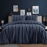 Ardor Seersucker Quilt Cover Set Lisbon Indigo King V442-INT-QUILTCS-LISBON-INDIGO-KI