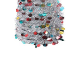 4.9ft PET Foldable Artificial Xmas Tree Sequin Pop Up Xmas Tree for Home Holiday Decoration Silver V1294-YM0901-3115240121612