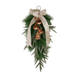 62Cm Christmas Wreath Garland Hanging Ornament with Large Bow Holiday Wall Door Decor Festive V1369-AZ3-W-11199
