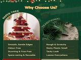 Jingle Jollys 2PCS Folding Tabletop Christmas Tree Xmas Decorations Red & Green PAPER-XMAS-SET-TABLE-01