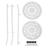 50cm Double Layer Plant Stand Iron Multifunctional Flower Rack Flower Shelf for Balcony Entryway V1294-YM0901-3111240020111