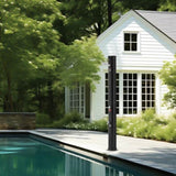 Outdoor Solar Heated Shower, 35L Poolside Shower Kit with Shower Head and Foot Shower Tap, Double V952-TYNLYQHSPVCLT705AV0