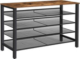 5-Tier Shoe Rack, Industrial Shoe Organizer Storage Bench V178-83157