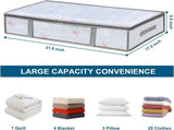 4 Packs Under Bed Storage Containers Bins-55L, 6 Pack Clear Garment Bags-40'' Long V1259-DP01-A-4595