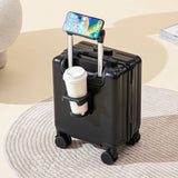 Black 14 Inch Lightweight Carry-on Luggage for heights under 1.6m - Underseat & Overhead Cabin V888-ELOSUNG42791