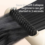 Yellow Portable USB Rechargeable Cold Wind Ionic Hair Straightening Brush, Multi-Functional Hair V888-ELOSUNG13680