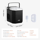 Portable Countertop Ice Maker 26Lbs/24H Self-Cleaning with Scoop Basket V952-ZDBTMSZBJMIN27PNEV3