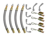 Valve Stem Extensions,4Pcs 7Inch/180mm Dual Flexible Stainless Steel Braided Valve Stem Extenders V1192-AZ-W-20905
