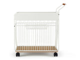 Everfit Yoga Mat Storage Rack Mobile Holder with Wheels Basket Home Gym Storage Organizer White BSR-A-SQ
