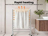 Devanti 10-Bar Freestanding Heated Towel Rail 3-5 Mins Fast Heating Electric Towel Warmer for TW-C-8T-STA1