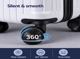 Wanderlite 2pcs Trunk Luggage Suitcase Travel Carry On TSA Lock 12" 20" White LUG-ABS-TRUK-12-20-WH
