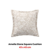 Bianca Ameila Stone Square Filled Cushion 43 x 43cm V442-BCA-CUSHION-AMEILA-STONE-SQ