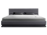 Artiss Bed Frame Queen Size LED Gas Lift Grey LUMI BFRAME-E-LUMI-Q-GY-ABC