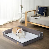 L-Shaped Dog Bed with Bolstered Cushion & Neck Care Size Large V767-P-XD388-L