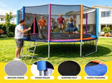 Everfit 16FT Kids Trampoline Rebounder with Enclosure Net Storage Bag TRAMPO-C-16FT-MC-ABC