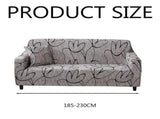 2 Seater Waterproof Elastic Sofa Cover Set Dustproof Sofa Protector with Cushion Mat 145-180cm V1263-JX-3550