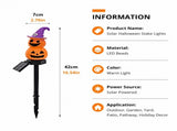 Halloween Solar Pathway Lights Set, 3 Spooky Designs Including Pumpkin with Witch Hat, Cute Ghost, V1341-ZY-NXU5E5RZ-PUMPKIN-3PCS