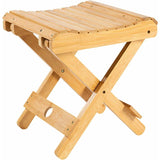 Solid Wood Folding Stool - Portable Stool For Home, Gaming, Fishing, Works In Bedrooms, Garden, V1188-MS-227-1415