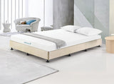 Palermo King Single Ensemble Bed Base Platinum Natural Sand Linen Fabric V63-823211