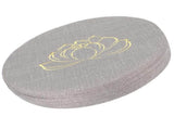 Embroidery Linen Cushion Thickened Round Straw Yoga Mat Home Balcony Seating CushionGray 1 V1294-YM0901-3111200222112